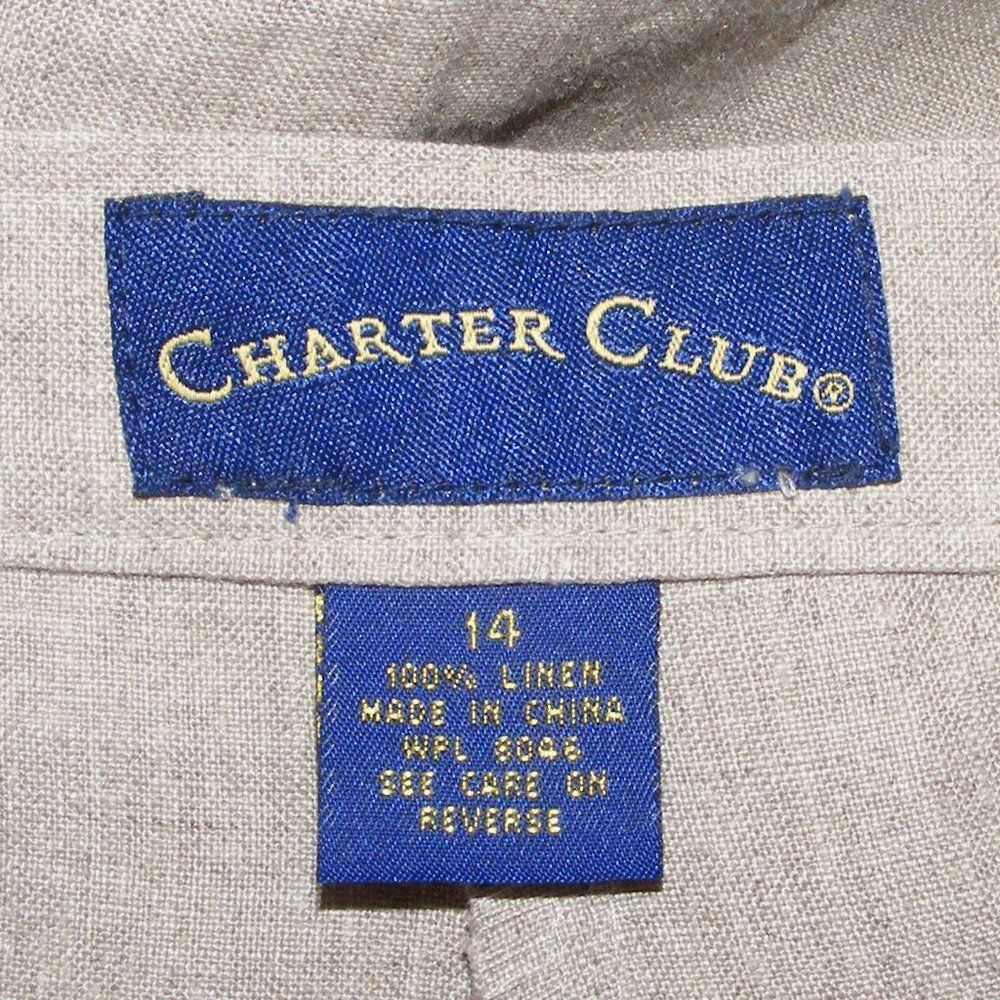 new CHARTER CLUB Linen Skorts, 14, Khaki - Picture 9 of 10